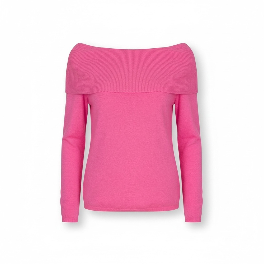 LILLY PULITZER ✘ Christin Off The Shoulder Cashmere Blend Sweater, Pink, Sz. XL